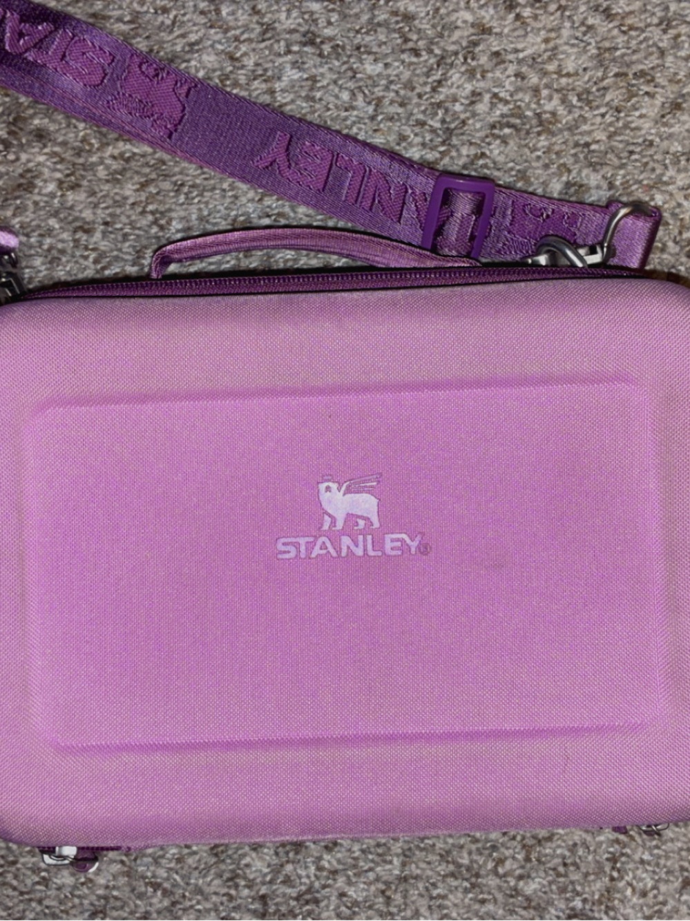Stanley Purple-Pink Compact Crossbody Case with Logo Strap
